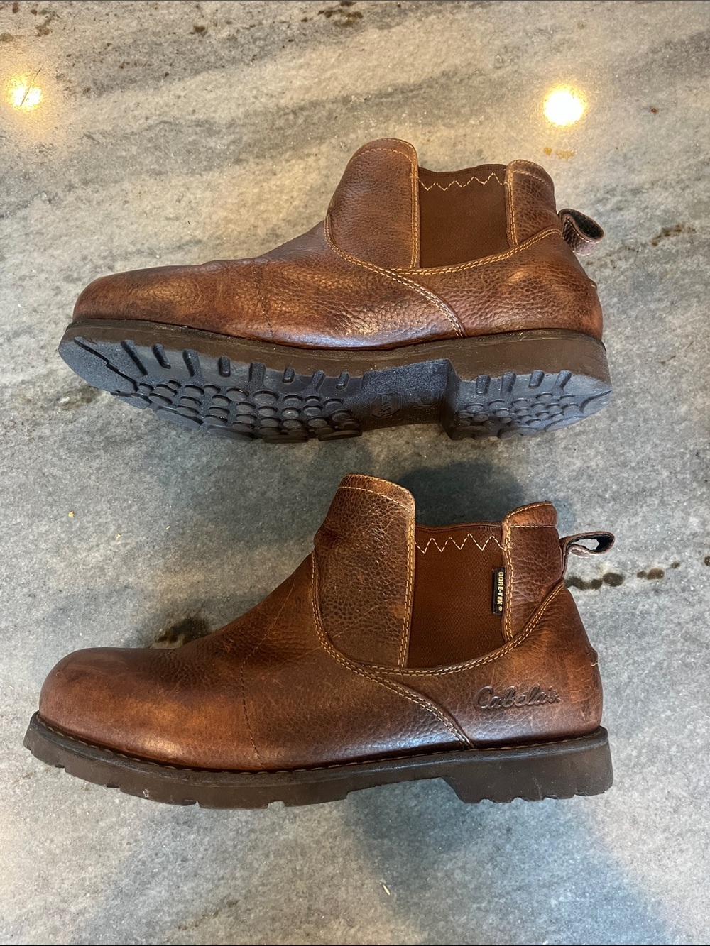 Cabella Gore-Tex Men's Brown Leather Slip-On Work  Boots 11 1/2 EE